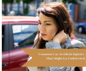 woman with a whiplash injury after a car accident
