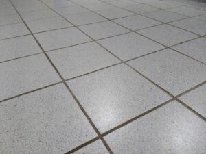 An example of ceramic tile flooring