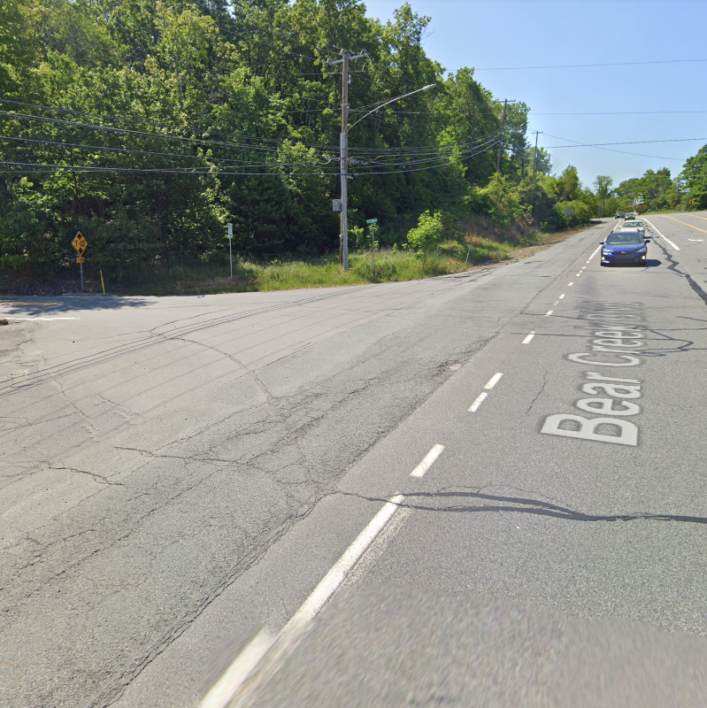 The intersection of PA-115 and Pittston Boulevard in Bear Creek Township, Pennsylvania