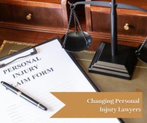 personal injury claim form with pen on a table