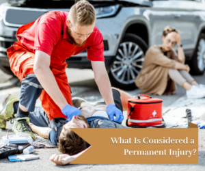 first responder applying first aid to an injured man after a car accident